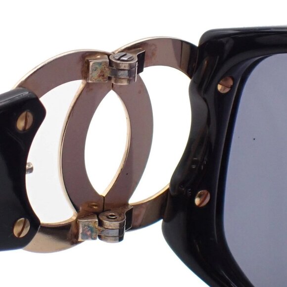 CHANEL CC Logos Sunglasses Eye Wear Plastic Black Gold 02461 64RL559 main image 4